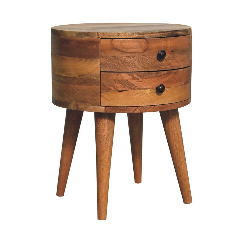Odyssey Oak-ish 3 Drawer Solid Wood Nightsrtand