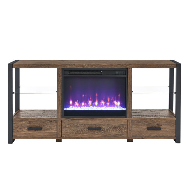 Streamdale 60'' Electric Media TV Stand with LED Lights
