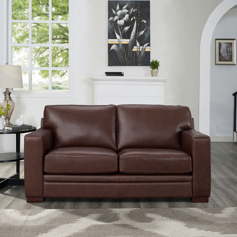 Dillon Top Grain Leather Loveseat
