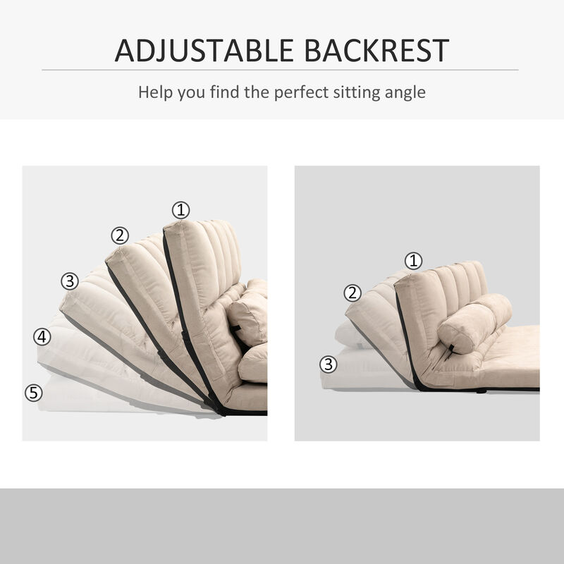 Merax Folding Sofa Couch with 2 Pillows