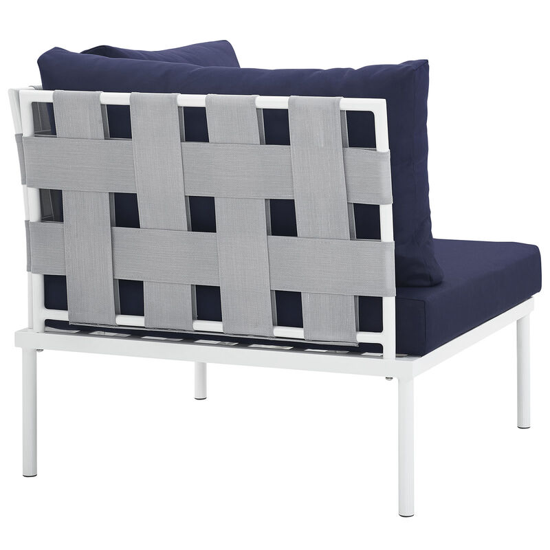 Modway - Harmony Outdoor Patio Aluminum Corner Sofa White White