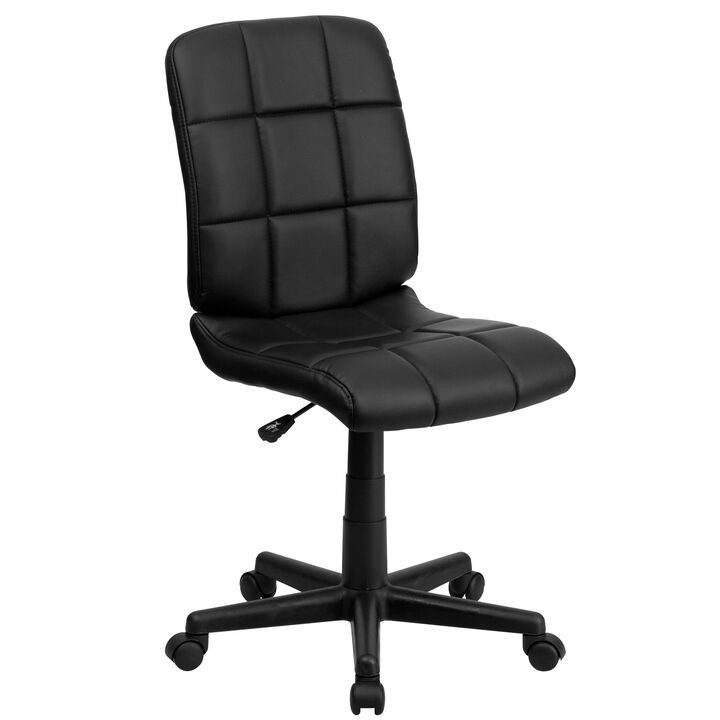 Clayton Mid-Back Quilted Vinyl Swivel Task Office Chair