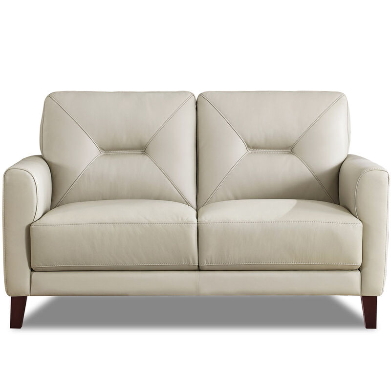 Mavis Top Grain Leather Loveseat