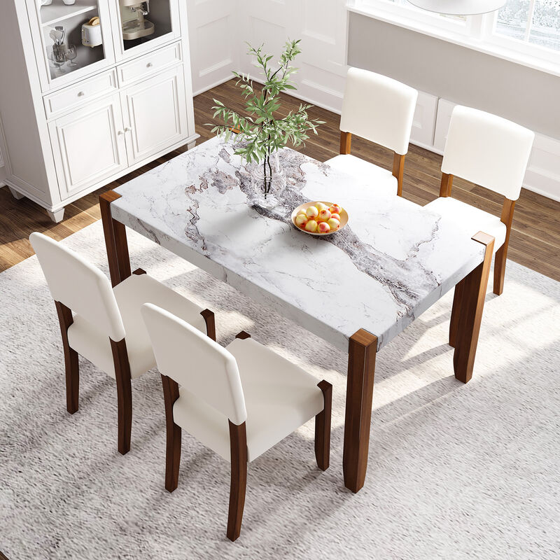 Merax 5-Piece Modern Dining Furniture Set