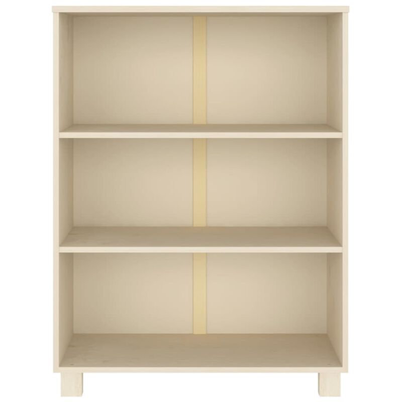 vidaXL Book Cabinet Honey Brown 33.5"x13.8"x13.8" Solid Wood Pine