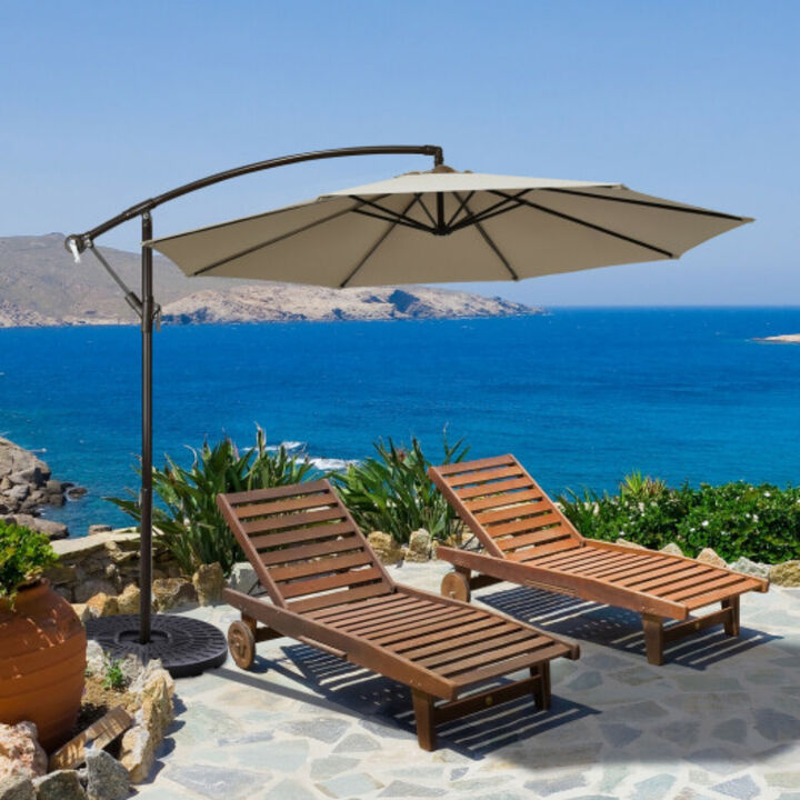 10 Feet Patio Outdoor Sunshade Hanging Umbrella
