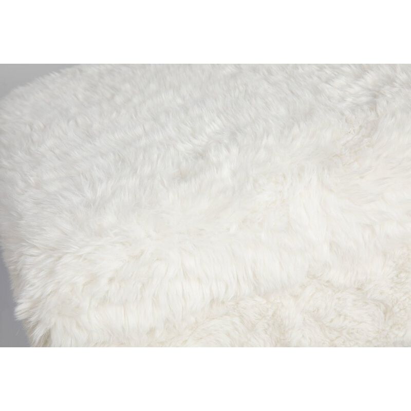 Jofran Huggy Luxury Plush Faux Fur Upholstered Storage Bench