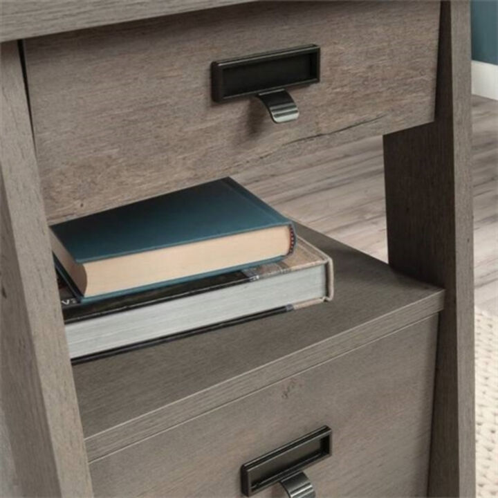 Traditional Farmhouse Office Desk with File Cabinets