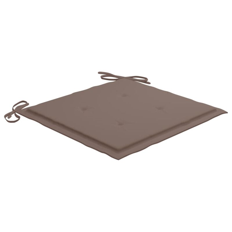 vidaXL Garden Chair Cushions 6 pcs Taupe 15.7"x15.7"x1.6" Fabric