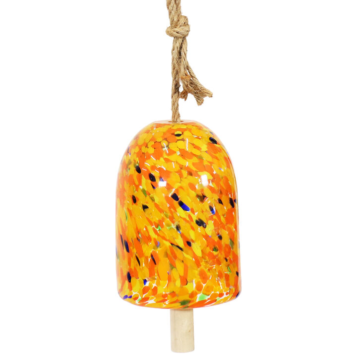 Sunnydaze Natural Melody Glass Wind Chime Bell - 7.5 in