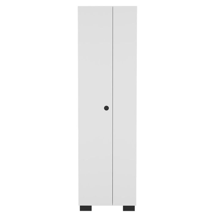 Broom Cabinet Lucin, Garage, White