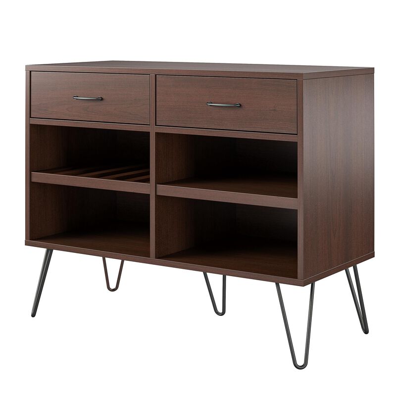 Ameriwood Home Pino Valley Beverage Cabinet, Cherry Oak