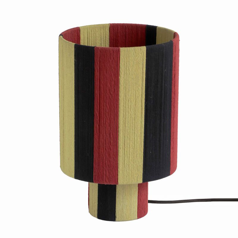 Guinevere Purple and Pink Striped Cotton Table Lamp