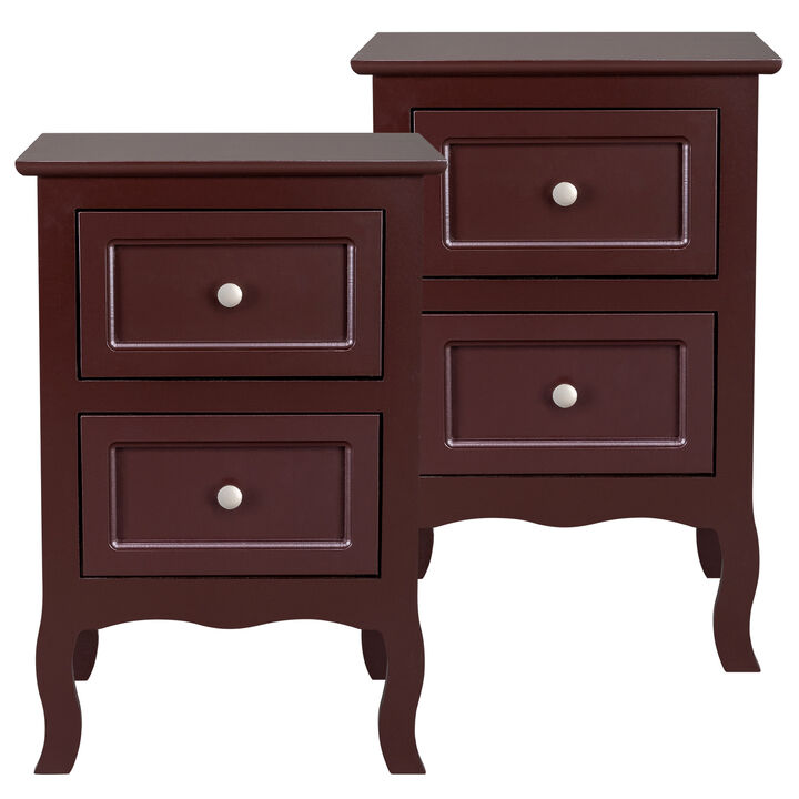 Spacious Country Style Two-Tier Night Tables for Grown Bedrooms