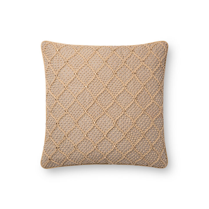 P0675 Natural/Gold 18"x18" Down Pillow