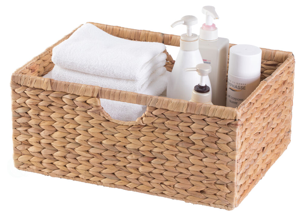 Vintiquewise Medium Hyacinth Basket - Rustic Handwoven Multipurpose Foldable Storage Organizer Decorative Laundry Totes and Woven Storage Bin for Bedroom, Living Room, Bathroom, Pantry and Closet Vintiquewise Medium Hyacinth Basket - Rustic Handwoven Multipurpose Foldable Storage Organizer Decorative Laundry Totes and Woven Storage Bin for Bedroom, Living Room, Bathroom, Pantry and Closet