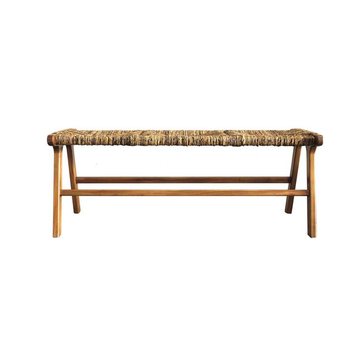 Carolina Living Karson 48 Banana Weave Bench - Caramel - Natural