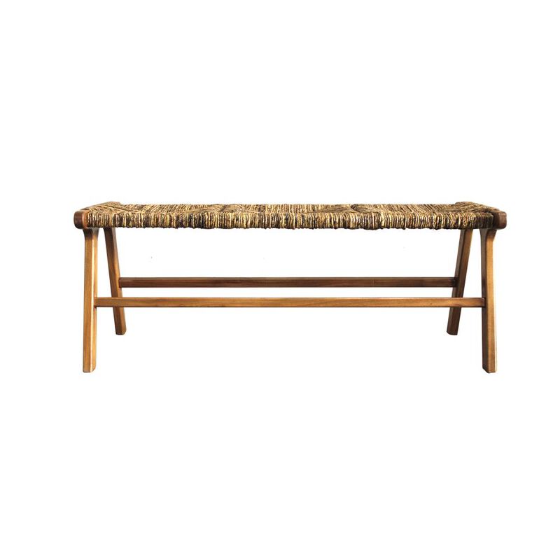 Carolina Living Karson 48 Banana Weave Bench - Caramel - Natural