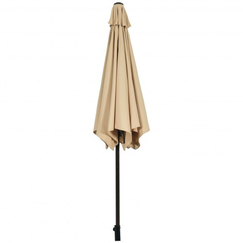 10 ft Outdoor Market Patio Table Umbrella Push Button Tilt Crank Lift