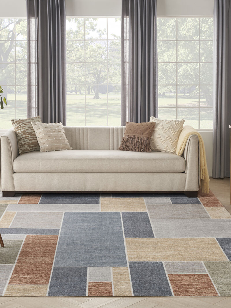 Astra Machine Washable ASW09 Multicolor 9' x 12' Rug