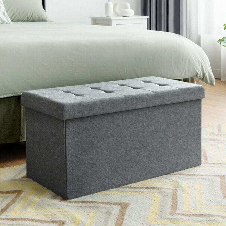 Hivvago 31.5 Inch Storage Ottoman Footrest with Removable Storage Bin