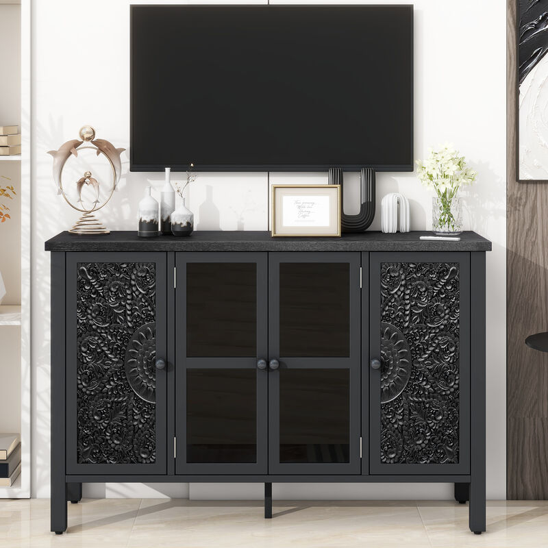 Merax Retro TV Stand Entertainment Center Media Console Cabinet