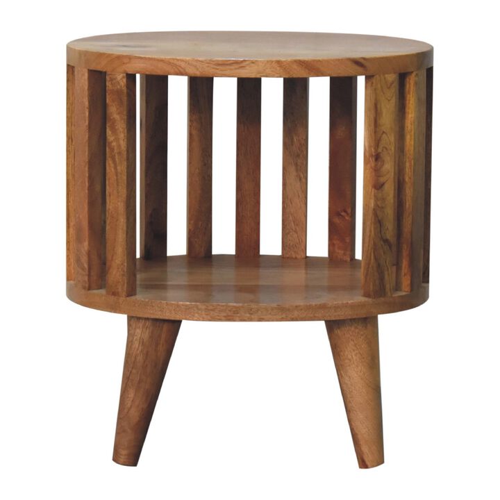 Ariella Single Shelf  Solid Wood Nightstand