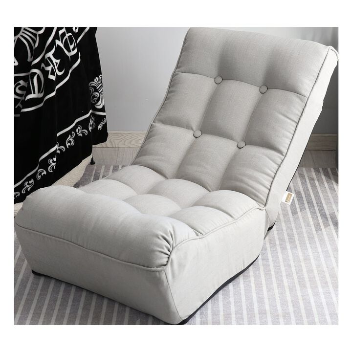 Hivvago Single Seater Japanese Style Thick Cushioned Lazy Tatami Recliner Sofa
