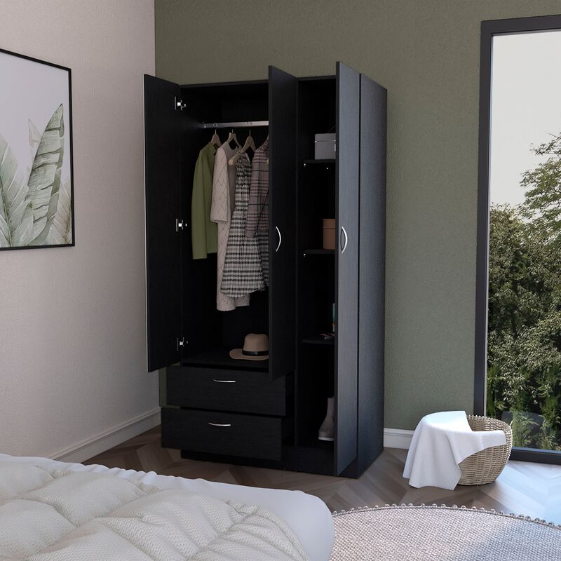 Armoire Haddam, Bedroom, Black