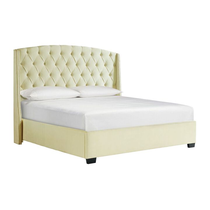 Foster Cream Queen Bed
