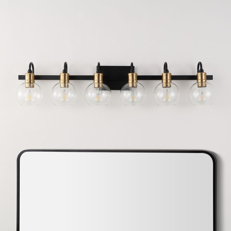 Marais Iron/Glass Rustic Vintage LED Vanity Light