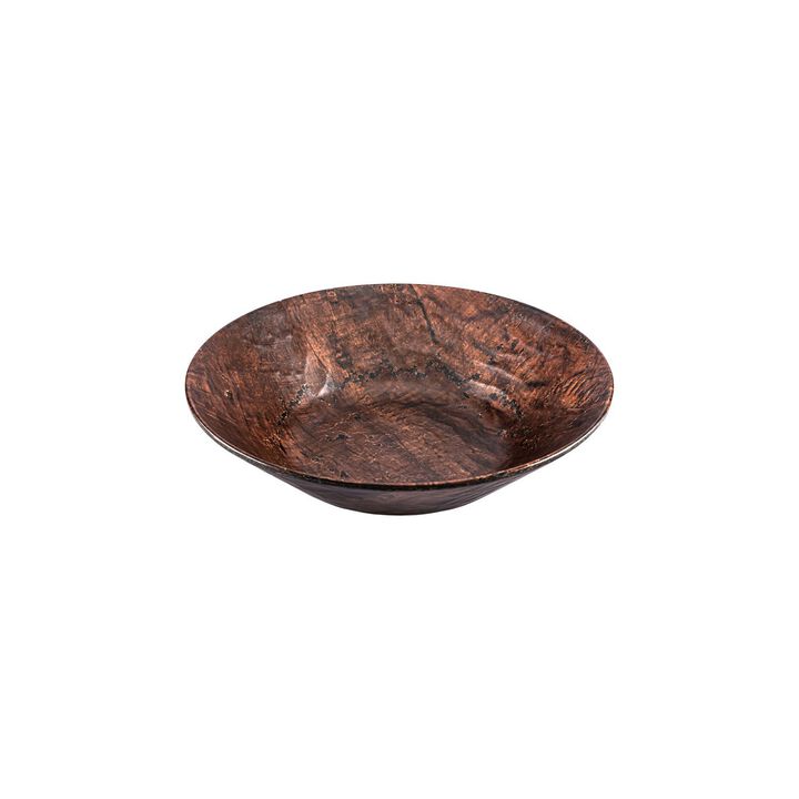 Turgla Composite dia.13.5" h:3.25" 4.46 qt. Round Brown Composite Bowl