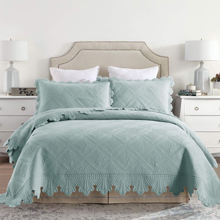 MarCielo 100% Cotton Oversized Bedspread Quilt Set TK