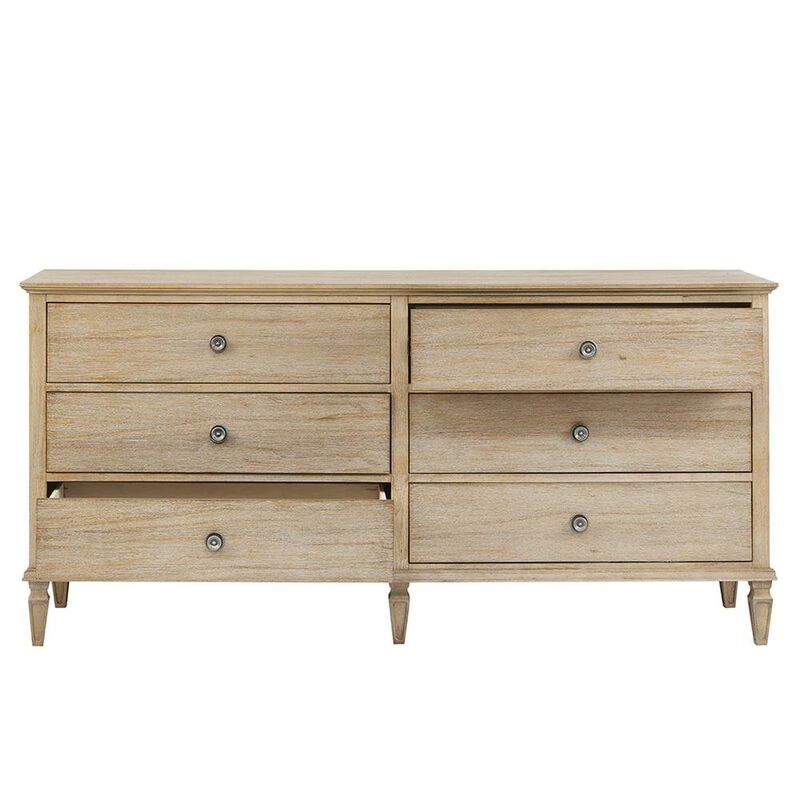 Starlight Canyon Home Brown Bedroom Storage Dresser with 6 Spacious Drawers for Clothes and More