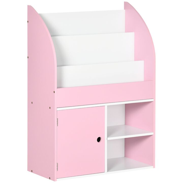 Pink Children's Storage: Bookshelf & Toy Organizer Cabinet