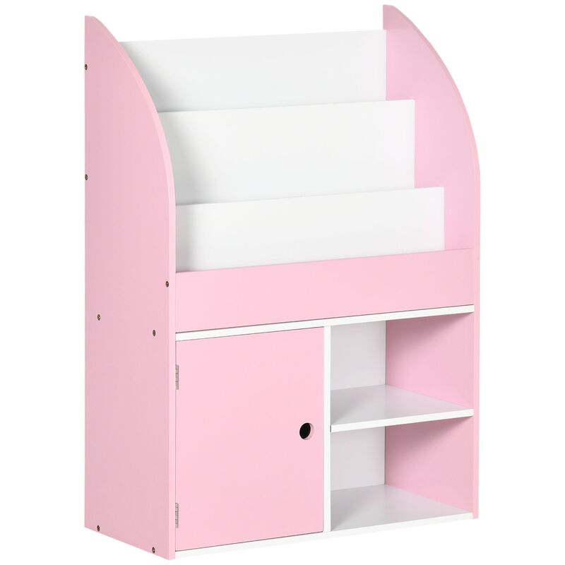 Pink Children's Storage: Bookshelf & Toy Organizer Cabinet