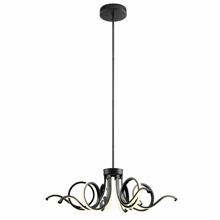 Magnolia Chandelier Black Metal Integrated LED Dimmable