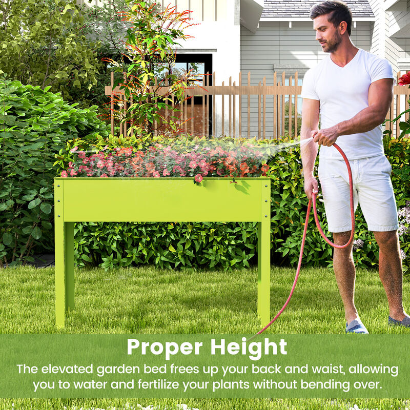 Metal Raised Garden Bed with Legs for Elevated Planting and Gardening
