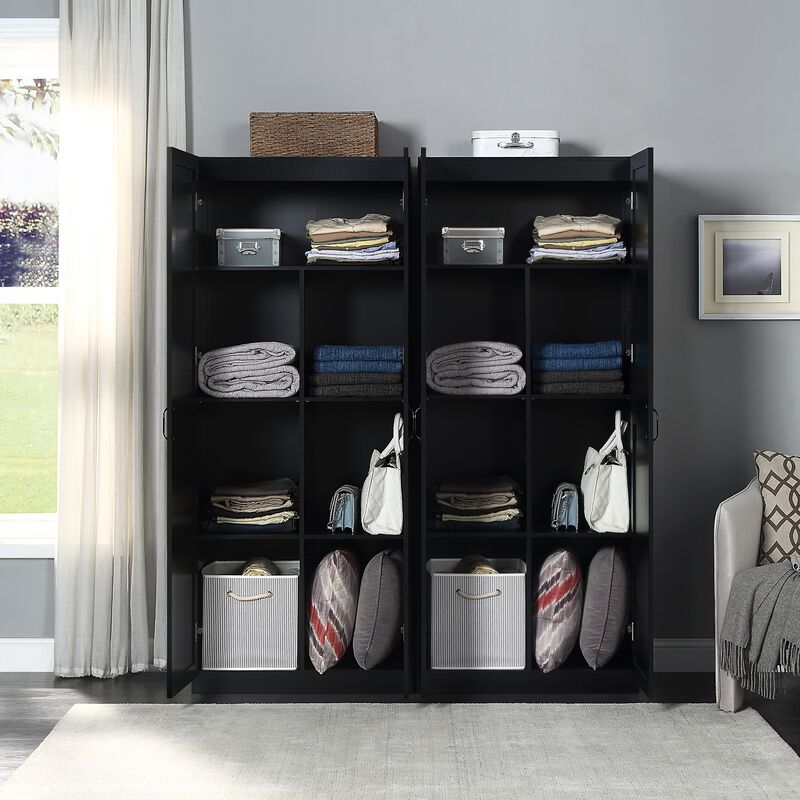 Hopkins Black Storage Closet (Set of 2)
