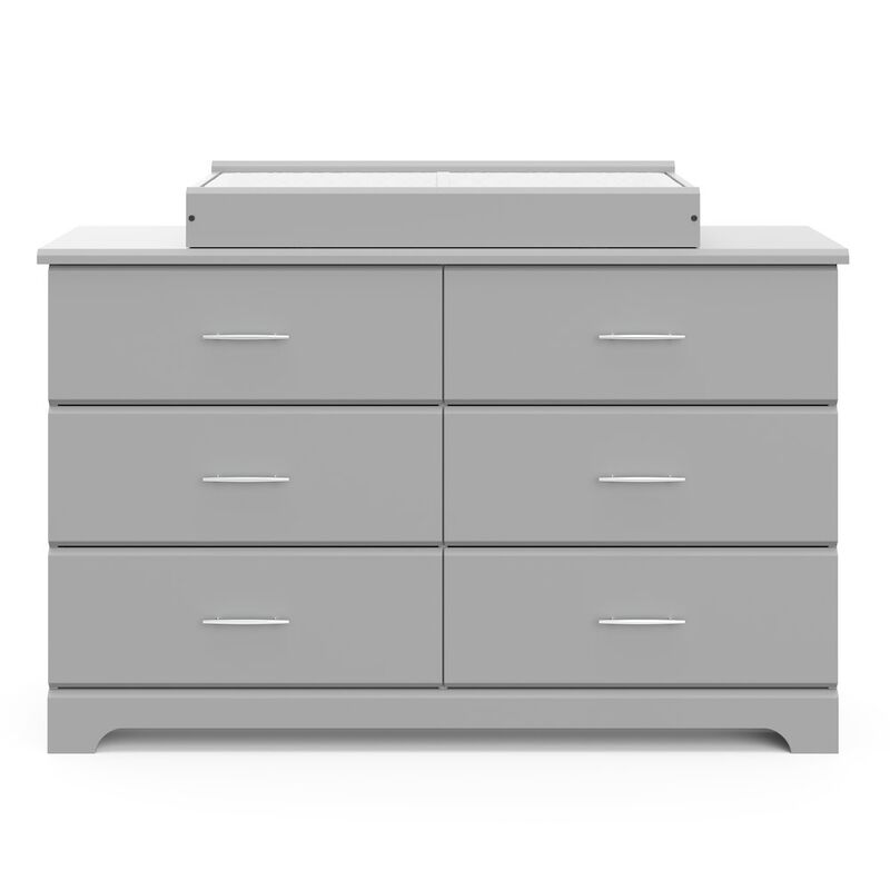 Storkcraft Brookside 6 Drawer Double Dresser (Pebble Gray)