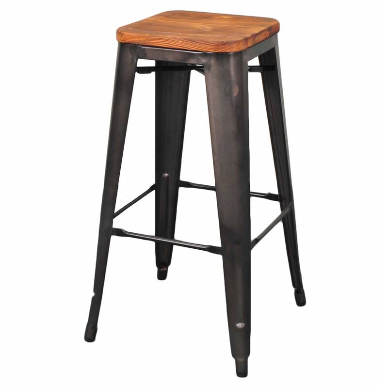 Metropolis Backless Bar Stool, (Set of 4)