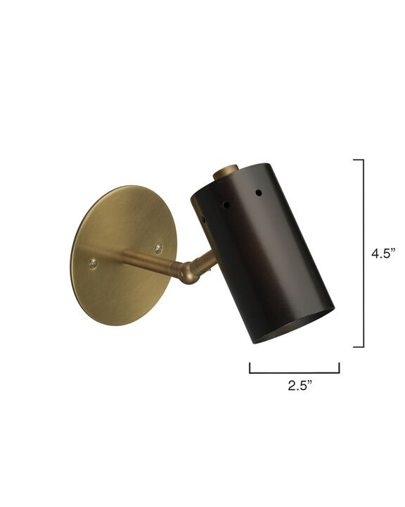 Milano Sconce, Oiled Bronze