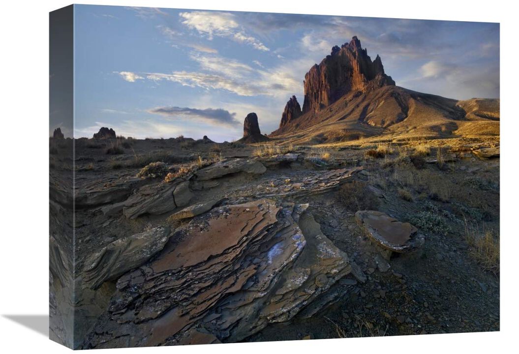 Shiprock, the basalt core of an extinct volcano, New Mexico-Canvas Art-16x12