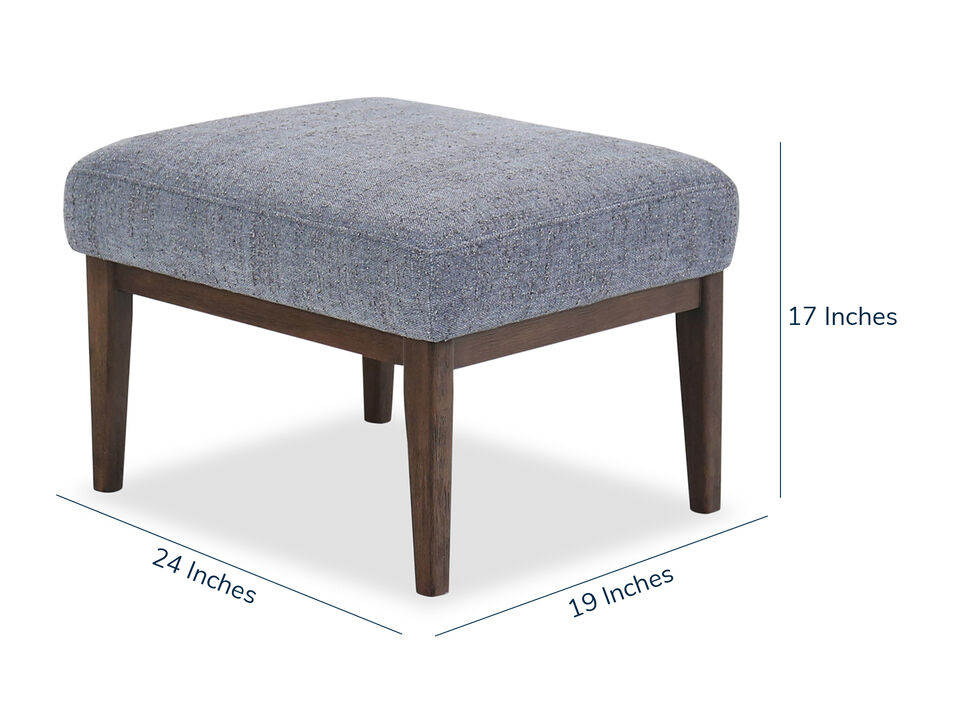 Steel Blue Ottoman