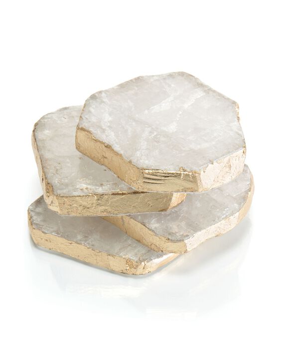 Set Of Four Selenite Coasters