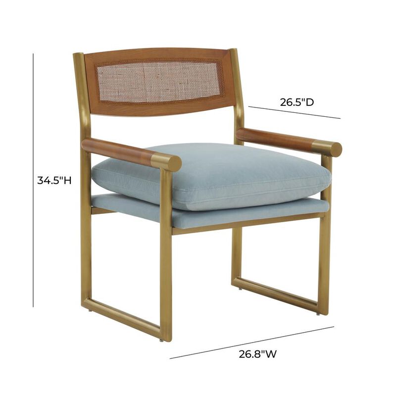 Belen Kox Azure Rattan Velvet Chair, Belen Kox