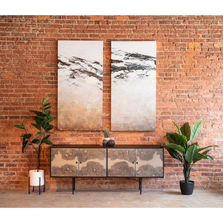 World Interiors St. George 72 Sideboard in Oxidized Black