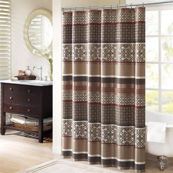 Belen Kox Aqua Spa Waffle Shower Curtain with 3M Treatment, Belen Kox