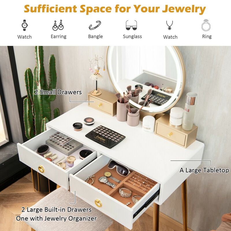 Vanity Table Set with Mirror