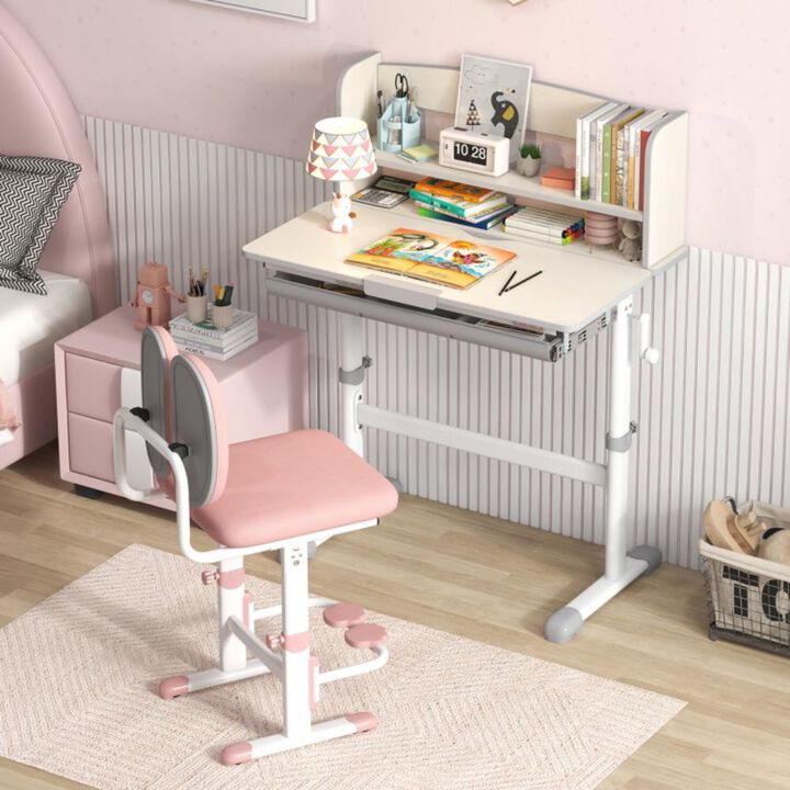 Hivvago Height Adjustable Kids Study Desk with Tilt Desktop